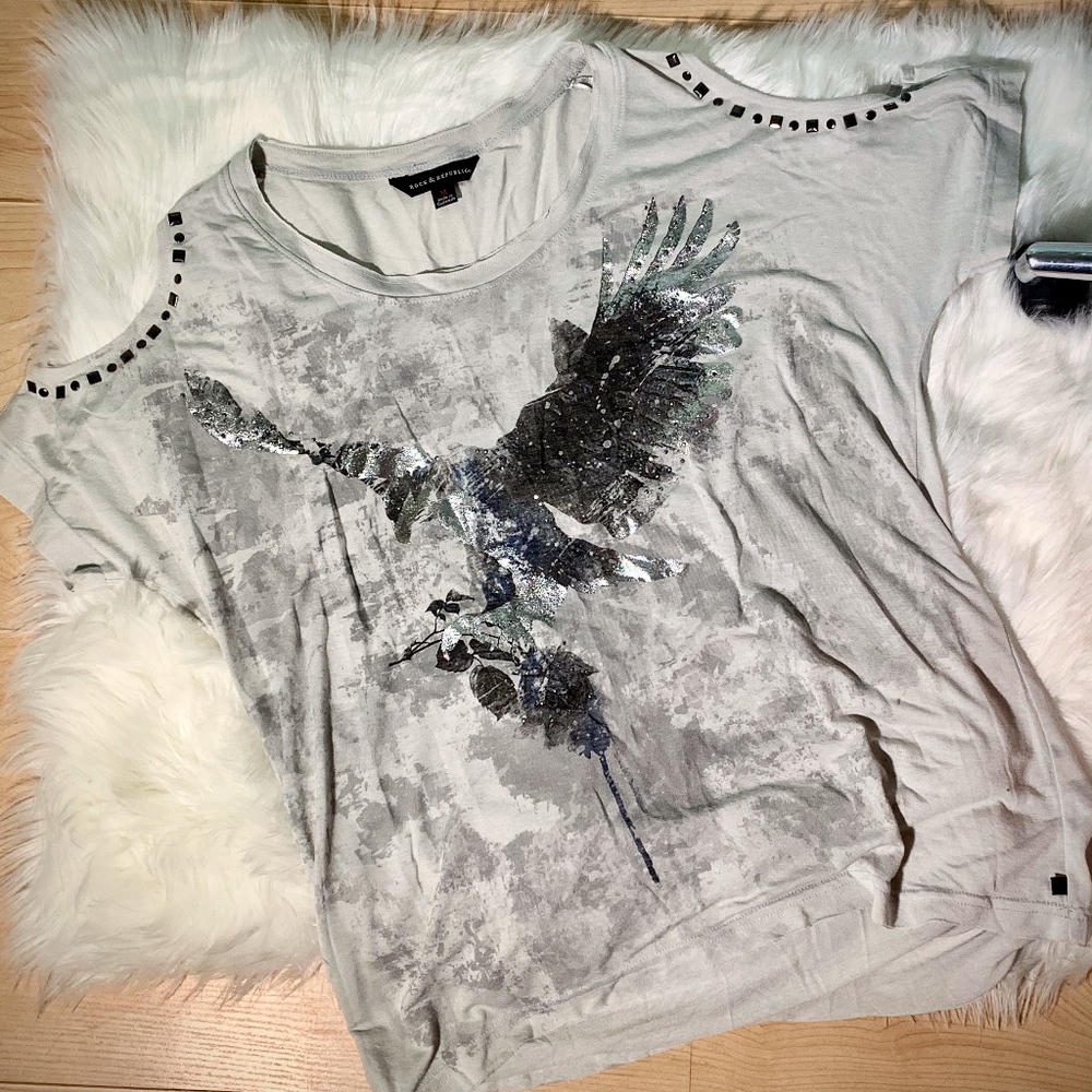 Cold Shoulder Eagle Tee